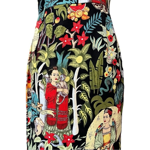 Grace Karin Frida Kahlo Print Cap Sleeve Dress - Size M - Picture 7 of 15